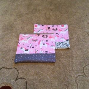 Handcrafted unicorn pouch set